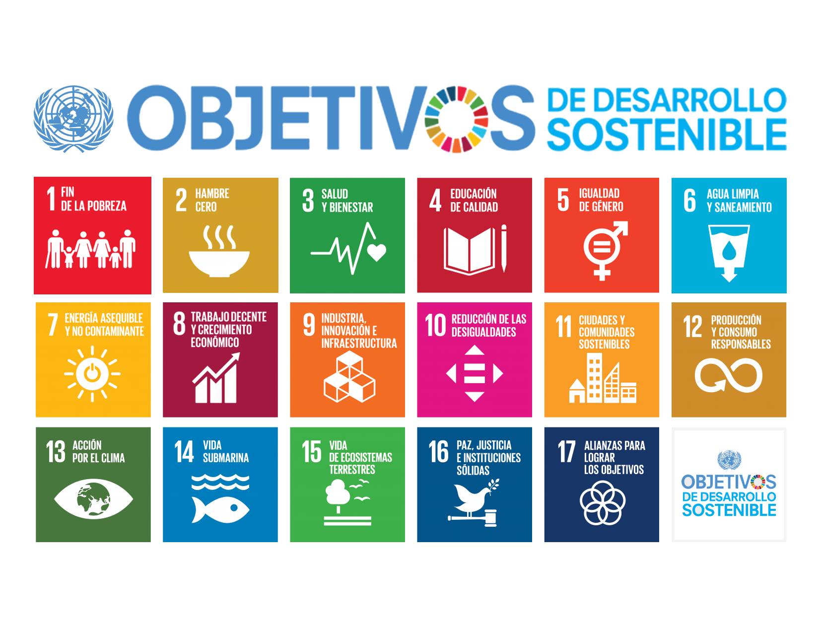 Tabla de Objetivos de Desarrollo Sostenible